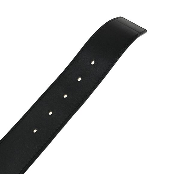 LOUIS VUITTON Ceinture Jeans Belt 85 34 Leather Black Silver Spain M6812 36KB399 - Picture 7 of 13